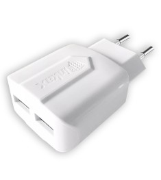 СЗУ-адаптер Inkax CD-21 + Lightning-кабель 2.1A 2USB (Белый)